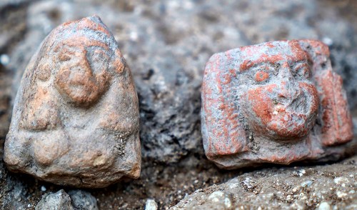 Female figurines dating to the Late Bronze Age. Photographic credit: Eran Gilvarg, courtesy of the Israel Antiquities Authority