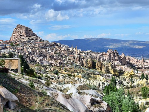 Uchisar in Cappadocia from Pigeon Valley. Photo by Ferrell Jenkins.