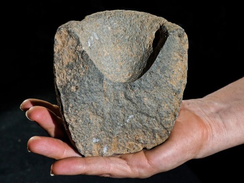 Basalt bowl. Photo credit: Assaf Peretz, courtesy of the Israel Antiquities Authority 