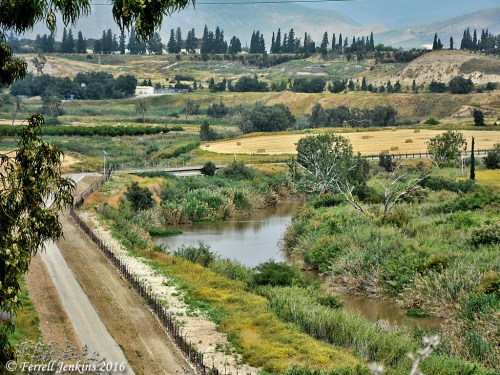 The Jordan River flowing into Jordan for a short distance. Photo by Ferrell Jenkins.