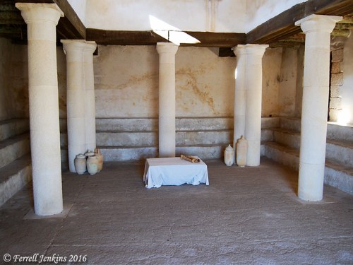Synagogue reconstruction at Nazareth Village. Photo by Ferrell Jenkins.