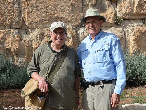 Carl Rasmussen and Ferrell Jenkins in Jerusalem. April 5, 2016.