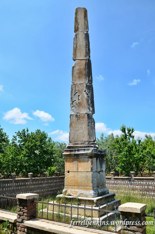 The stone obelisk on the road from Nicea to Nicomedia. Photo by Ferrell Jenkins.