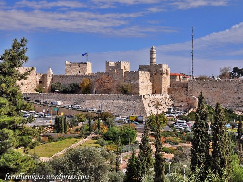 This view of the Citadel was made from the west, looking across the Hinnom Valley. Photo by Ferrell Jenkins.