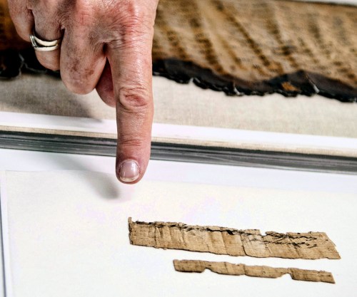 Hebrew papyrus document from 7th century B.C. preserved by the Israel Antiquities Authority. Photo by Shai Halevi.
