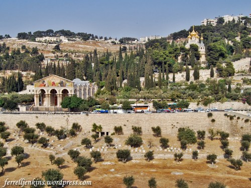 The Church of All Nations (left) and the Church of St. Mary Magdalene on the Mount of Olives. Photo by Ferrell Jenkins.