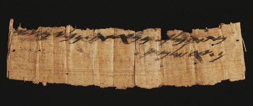 Rare 7th century B.C. Hebrew papyrus document bearing the name of Jerusalem. Photo Shai Halevi, IAA.