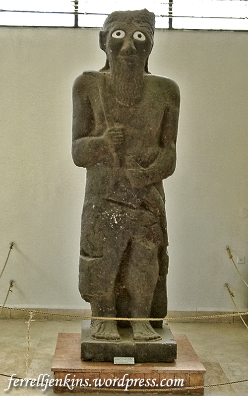 Statue of Hadad displayed in the Aleppo National Museum. Photo by Ferrell Jenkins.