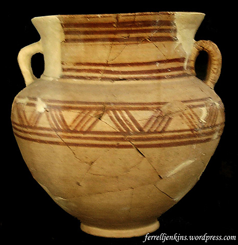Pottery from Tell Mardikh (Ebla) in Aleppo Museum. Photo by Ferrell Jenkins.