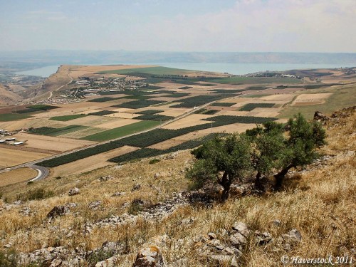 View of the Sea of Galilee from the Horns of Hattin. Photo by Larry Haverstock.