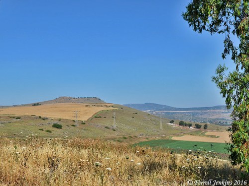A view of the Horns of Hattin northwest of Highway 77. Photo by Ferrell Jenkins.