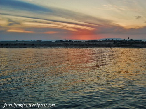 Sunset on the Nile, January 20, 2009. Photo by Ferrell Jenkins.