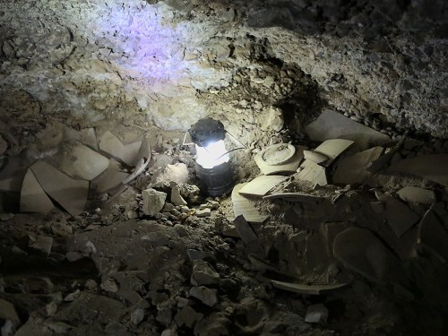 Fragments of jars that contained scrolls. Photos: Casey L. Olson & Oren Gutfeld.