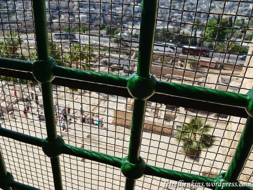 View of the Temple Mount steps from inside Al-Aksa moaque. Photo by Ferrell Jenkins.