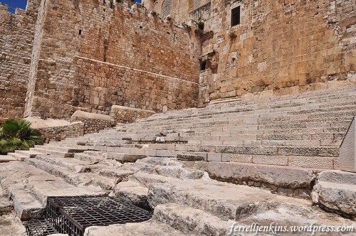 The monumental steps that led to the temple in the time of Jesus. Photo by Ferrell Jenkins.