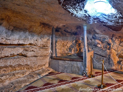 The underground natural cave enlarged by the Crusaders for the construction of a church or chapel to commemorate the announcement to Zacharias (Luke 1:13). Photo by Ferrell Jenkins.