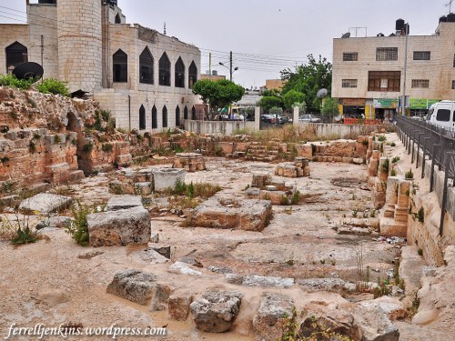 View of the ruins of the church at El Bireh. The apse is visible in the foreground. Photo by Ferrell Jenkins.