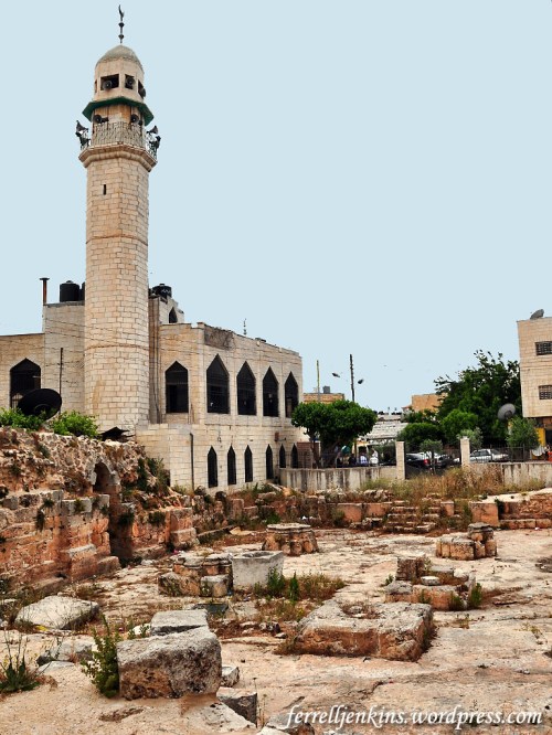 Ruins of medieval church beneath a Mosque in El Bireh. Photo by Ferrell Jenkins.