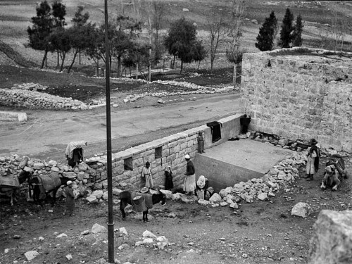Ein el-Dirweh, Philips Fountain at it looked between 1934 and 1939. Matson Photographic Collection now in the Library of Congress.