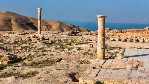 Two columns stand on the top of Machaerus, where once the great palace of Herod the Great was located. Photo courtesty of the Hungarian Archaeological Mission to Machaerus.