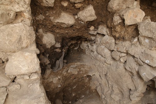The structure in which shattered jugs were found, attesting to the destruction of Jerusalem by the Babylonians. Picture: Eliyahu Yanai, Courtesy of the City of David Archive.