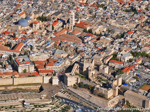 Aerial view of Jaffa Gate. Photo by Ferrell Jenkins.