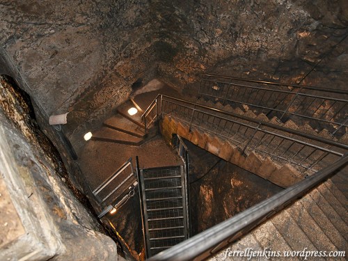 Steps going down to the level of the tunnel. Photo by Ferrell Jenkins.