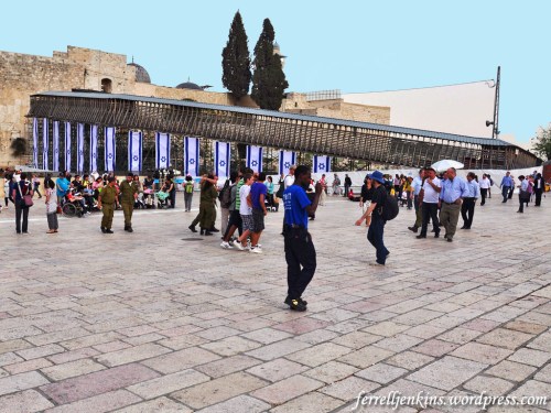 Mughrabi Bridge. Tourists usually enter from Dung Gate and take the bridge up to the only entrance to the platform where the temple once stood allowed for non-Muslims. Photo by Ferrell Jenkins.