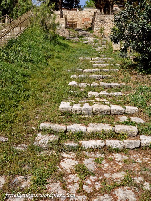 First century steps leading to the Upper City. Photo by Ferrell Jenkins.