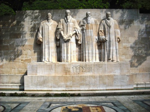 The Reformation Wall, Geneva, Switzerland. Photo by Ruth Nguyen.