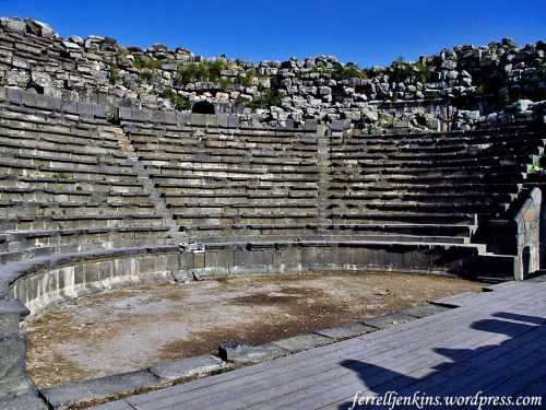 Umm Qais is made of the local basalt. Photo by Ferrell Jenkins.
