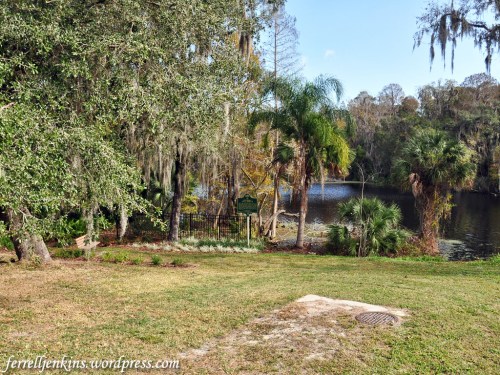 Billy Graham Historical Marker in a small park on the Hillsborough River, Temple Terrace, FL. Photo by Ferrell Jenkins.