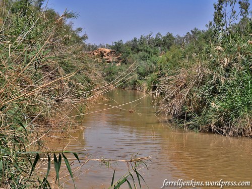 A view to the north of the Jordan River at Qasr al-Yahud. Photo by Ferrell Jenkins.