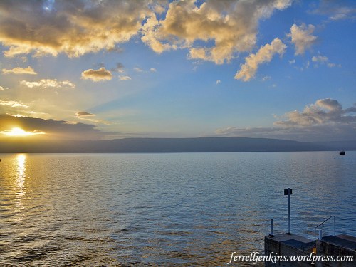Sunrise on the Sea of Galilee, March 25, 2018. Photo by Ferrell Jenkins.