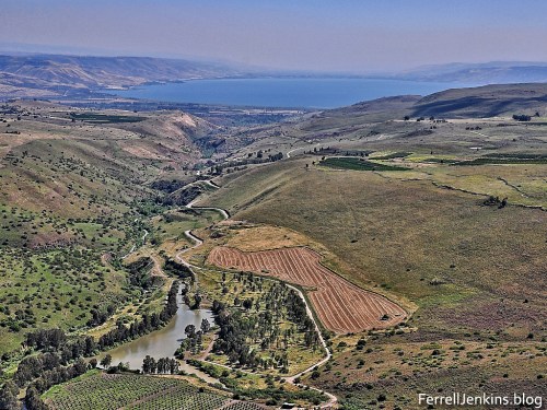 This aerial view of the Jordan valley north of the Sea of Galilee illustrates perfectly the Great Rift. Photo by Ferrell Jenkins.