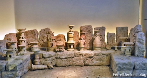 Edomite shrine assemblage from Hazeva (Tamar) in the Israel Museum. Photo by Ferrell Jenkins.