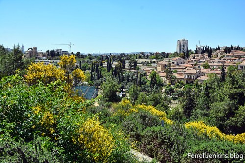 View west from the west wall of Jerusalem. Photo by Ferrell Jenkins.