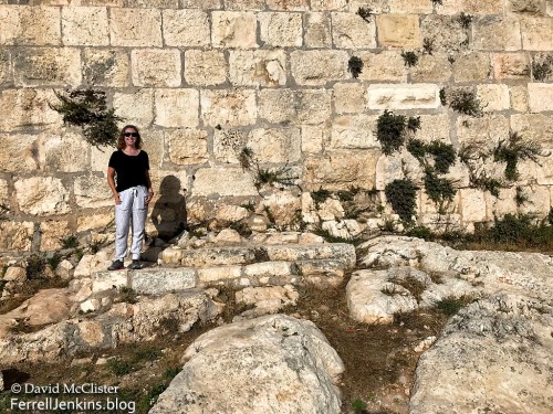 The natural platform where Gibson contents Jesus stood before Pilate. Photo by David McClister.