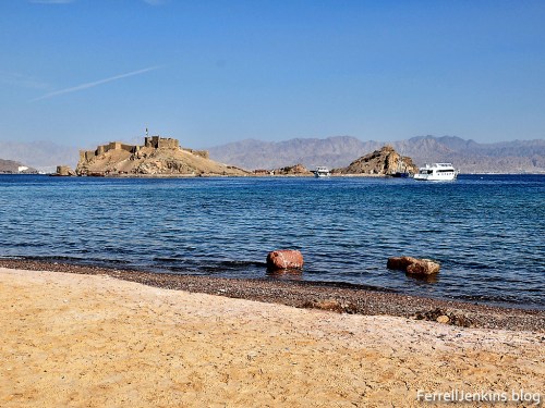 Pharaoh’s Island in the Gulf of Eilat/Aqabah from the west. Photo by Ferrell Jenkins.
