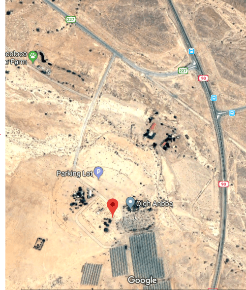 The GPS location of Tamar Biblical Park.