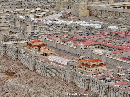Herod's palace depicted in the Second Temple Model at the Israel Museum. Photo by Ferrell Jenkins.