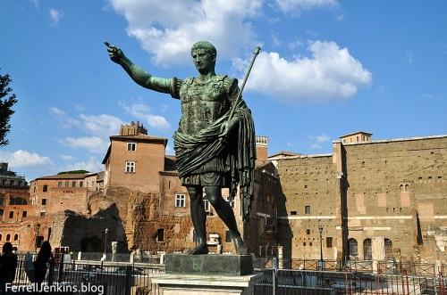 Replica of a statue of the Emperor Augustus in Rome. Photo by Ferrell Jenkins.