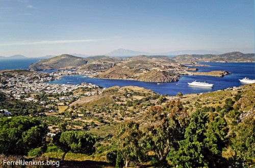 A view of the harbor on the island of Patmos, the place where the apostle John received, and possibly wrote the Book of Revelation. Photo by Ferrell Jenkins.