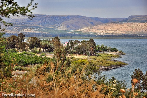 Capernaum from above the location on the Sea of Galilee. Photo: ferrelljenkins.blog.