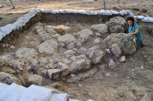 Walls from Tel a-Rai. Photo Israel Antiquities Authority.
