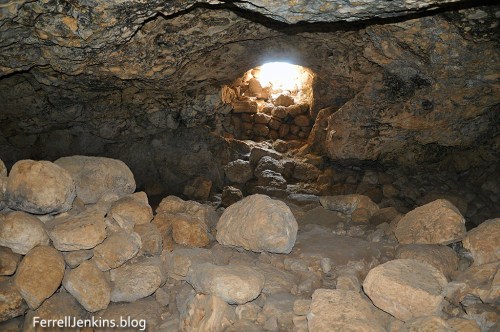 Inside the Cave of Adullam. Photo: ferrelljenkins.blog.