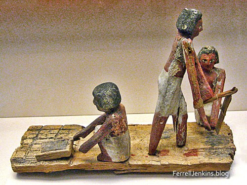 Egyptian Brick Makers Model in the British Museum. Photo: ferrelljenkins.blog.