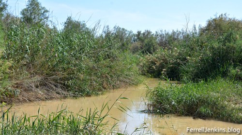 Jordan River at the site of the baptism of Jesus. Photo: ferrelljenkins.blog.