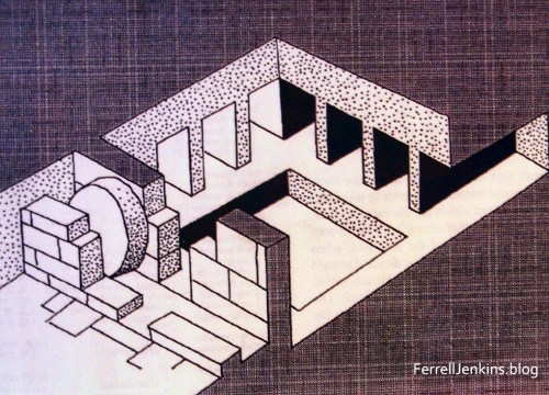 The Roman tomb at Heshbon. Horn Archaeological Museum.