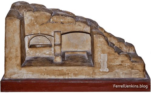 Model of the tomb at the Church of the Holy Sepulchre. From the Franciscian Museum, Jerusalem.